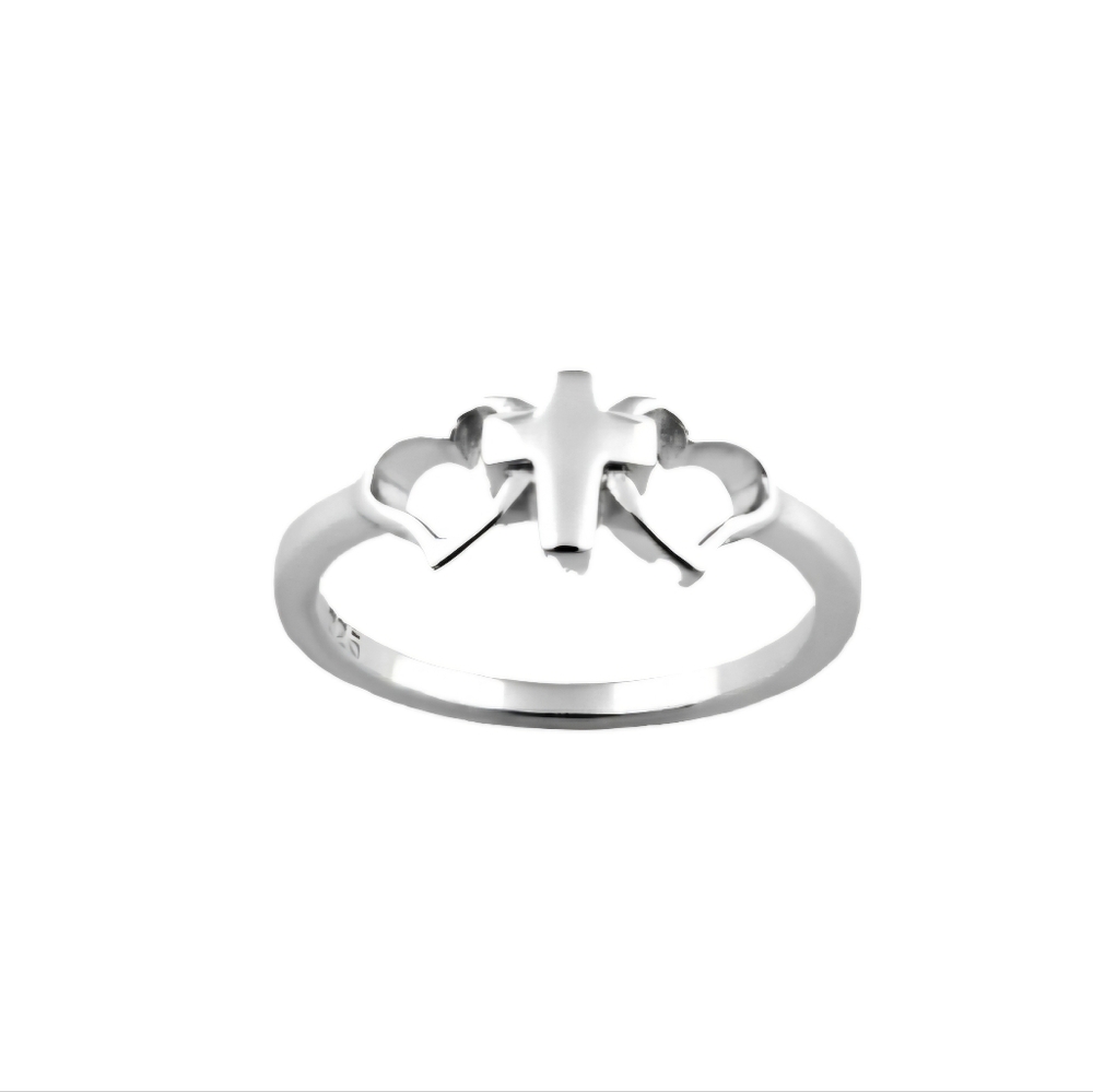🥰 MY CROSSING HEARTS STERLING SILVER RING